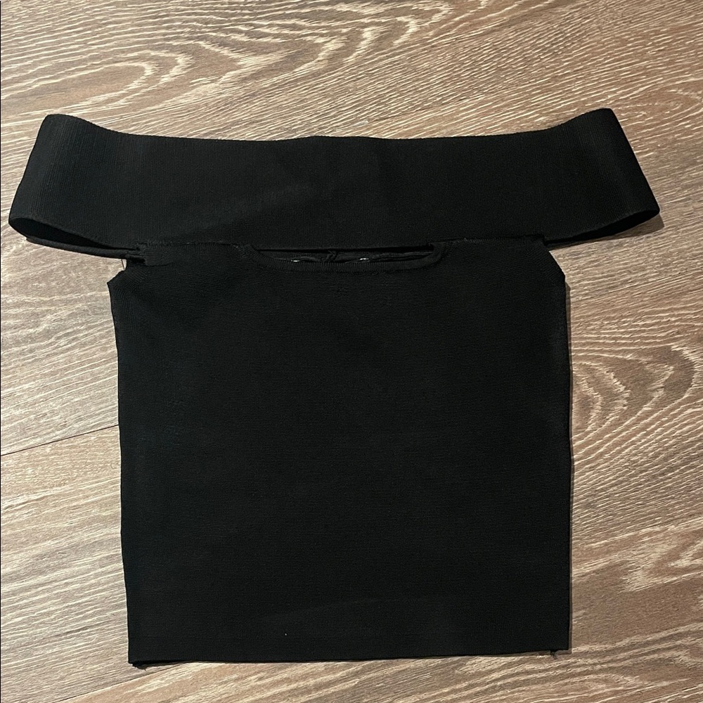 Express Off The Shoulder Black Top